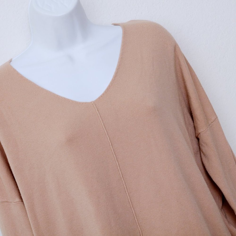 Dreamers Oversized V Neck Sweater‎ Orange Women Size M/L - Picture 3 of 8